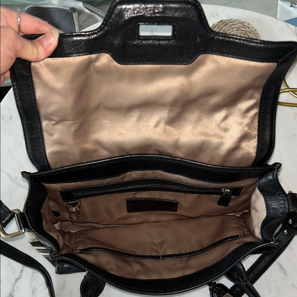 Black and Cream Striped Women's Purse Cole Haan - Picture 7 of 8